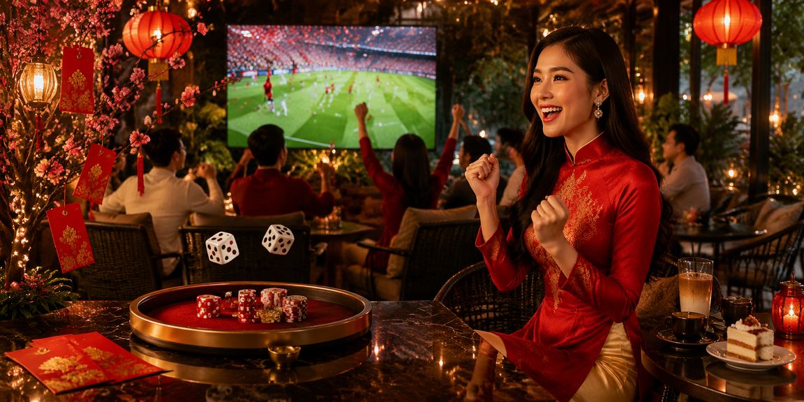 Người chơi kiểm tra và kích hoạt voucher tài xỉu tại quán cà phê Đà Lạt