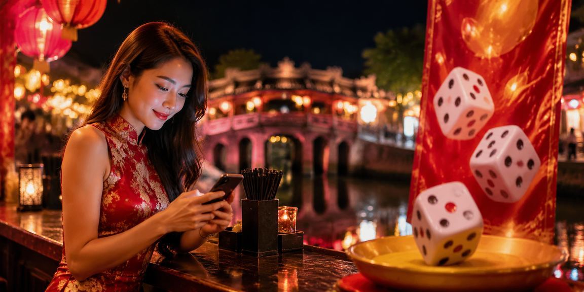Trò chơi tài xỉu sôi động tại chợ đêm Hội An với không khí lễ hội đặc trưng